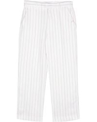 PT Torino - Emma Striped Cropped Trousers - Lyst