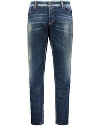 DIESEL Skinny Coated Jeans in Black for Men | Lyst