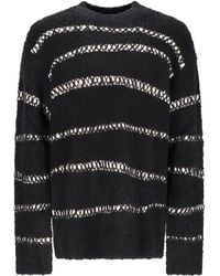 Atomo Factory - Bouclé-Pullover mit Streifendetail - Lyst