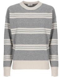 Peserico - Pull Rayé À Détails Métallisés - Lyst