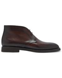 Magnanni - Lace-Up Leather Desert Boots - Lyst