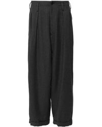 Yohji Yamamoto - Pleated Wide-Leg Trousers - Lyst
