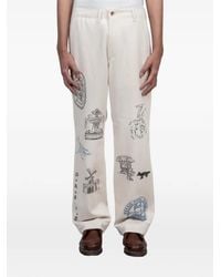 Maison Kitsuné - X Kuro Handwritten Postcard Trousers - Lyst
