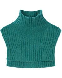 Eric Bompard - Geripptes Lätzchen Mit Stehkragen - Lyst