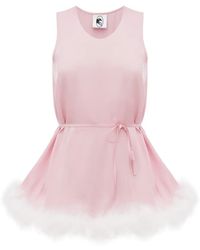 Sleeper - Bisou Bisou Feather-Trim Top - Lyst