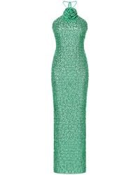 ROSERRY - Sequin-Embellished Floral-Appliqué Dress - Lyst