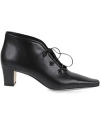Manolo Blahnik - Fuxa Lace-Up Leather Ankle Boots - Lyst