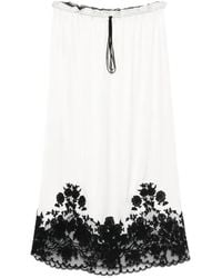 Ermanno Scervino - Lace-trim Midi Skirt - Lyst