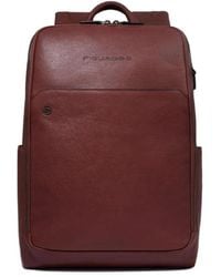 Piquadro - Leather Laptop 14" Backpack - Lyst