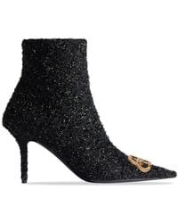 Balenciaga thigh high store glitter boots