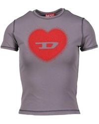 DIESEL - Logo Cotton T-Shirt - Lyst
