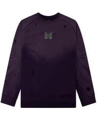 Needles - Deconstructed Butterfly-Print Sweatshirt - Lyst