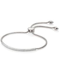 Monica Vinader - Fiji Diamond Mini Bar Bracelet - Lyst