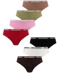 KARL LAGERFELD - Logo-Waistband Briefs (Set Of Seven) - Lyst