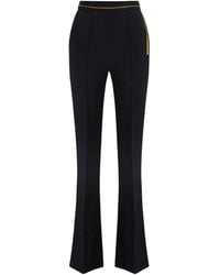 Elisabetta Franchi - Crepe Flared Trousers - Lyst