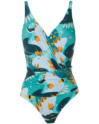 Lygia & Nanny Badpak Met Print - Blauw