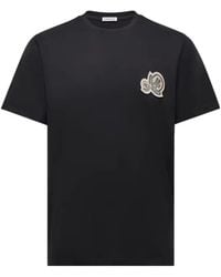 Moncler - Double Logo-Patch T-Shirt - Lyst