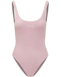 Versace - Logo-Print Swimsuit - Lyst