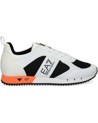 EA7 - Logo-Detail Lace-Up Sneakers - Lyst