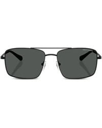 ARMANI EXCHANGE - Rectangle-Frame Double-Bridge Sunglasses - Lyst