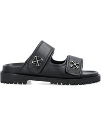 Off-White c/o Virgil Abloh - Leather Metal Arrow Sandal For - Lyst