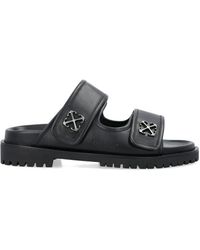 Off-White c/o Virgil Abloh - Leather Metal Arrow Sandal For - Lyst