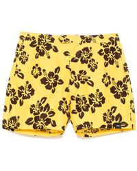 Aspesi - Badeshorts mit Hibiskus-Print - Lyst