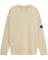 C.P. Company - Cotton Sea Island Lens Sweater - Lyst