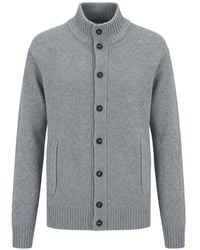 Slowear - Ribbed-Knit Button-Up Cardigan - Lyst