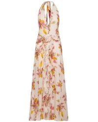 Blumarine - Ruffled Floral-Print Dress - Lyst
