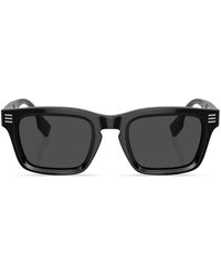 Burberry - Logo-print Square-frame Sunglasses - Lyst