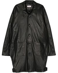 Martine Rose - Single-Breasted Leather Coat - Lyst
