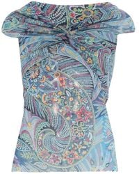Etro - Straight Neck Top - Lyst