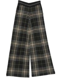 Bompard - Pantalones Palazzo A Cuadros Tartán - Lyst