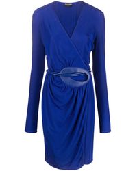 Tom Ford - Long-sleeved Belted Wrap Dress - Lyst