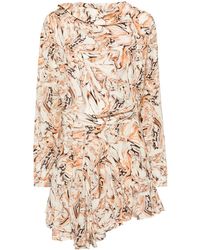 Isabel Marant - Tharya Abstract-print Silk Dress - Lyst