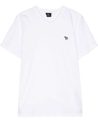 PS by Paul Smith - Zebra-patch Organic-cotton T-shirt - Lyst