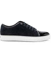 Lanvin - Dbb1 Patent-Toe Suede Sneakers - Lyst