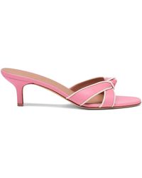 Malone Souliers - Raquel Knot Leather Heeled Sandals - Lyst