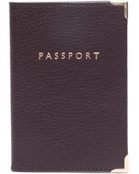 Aspinal of London - Pebble Passport Cover - Lyst