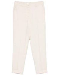P.A.R.O.S.H. - Cuffed Cropped Trousers - Lyst