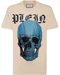 Philipp Plein - Skull Crystal-embellished Cotton T-shirt - Lyst