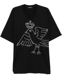 Nude:mm - Graphic-Embroidered T-Shirt - Lyst