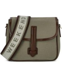 Weekend by Maxmara - Leather-Trim Canvas Cross Body Bag - Lyst