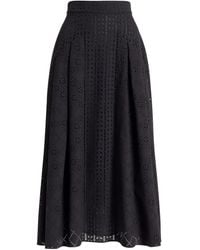 Alberta Ferretti - Midi-Rok Met Ringlets - Lyst