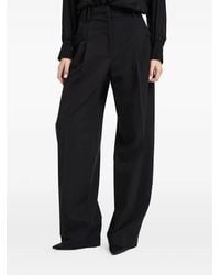 Patrizia Pepe - Pleated Wide-Leg Trousers - Lyst