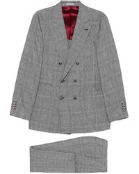 Brunello Cucinelli - Geruit Pak Met Dubbele Rij Knopen - Lyst