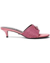 Versace - 45Mm Alia Crystal-Embellished Mules - Lyst