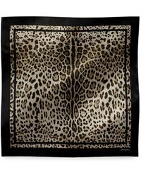Dolce & Gabbana - Leopard-Print Silk Twill Foulard (90X90) - Lyst