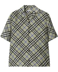 Burberry - ノバチェック シルクシャツ - Lyst